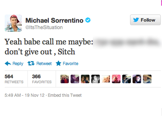 Mike Sorrentino, The Situation, Twitter Mike Sorrentino, The Situation, Twitter